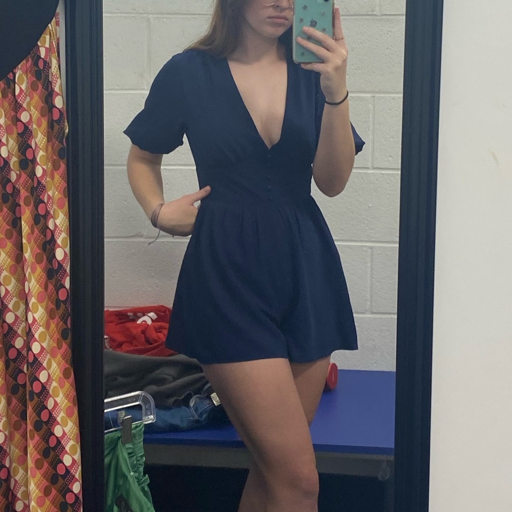 navy blue romper